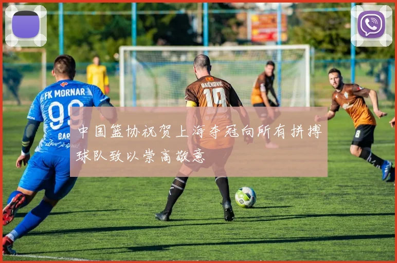 中国篮协祝贺上海夺冠向所有拼搏球队致以崇高敬意